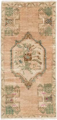 El Dokuma Vintage Halı - 49 cm x 104 cm