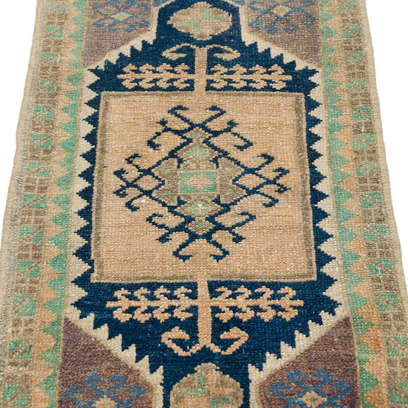 Alfombra Vintage Turca Anudada a Mano - 44 cm x 82 cm - K0076204