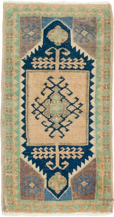 Alfombra Vintage Turca Anudada a Mano - 44 cm x 82 cm