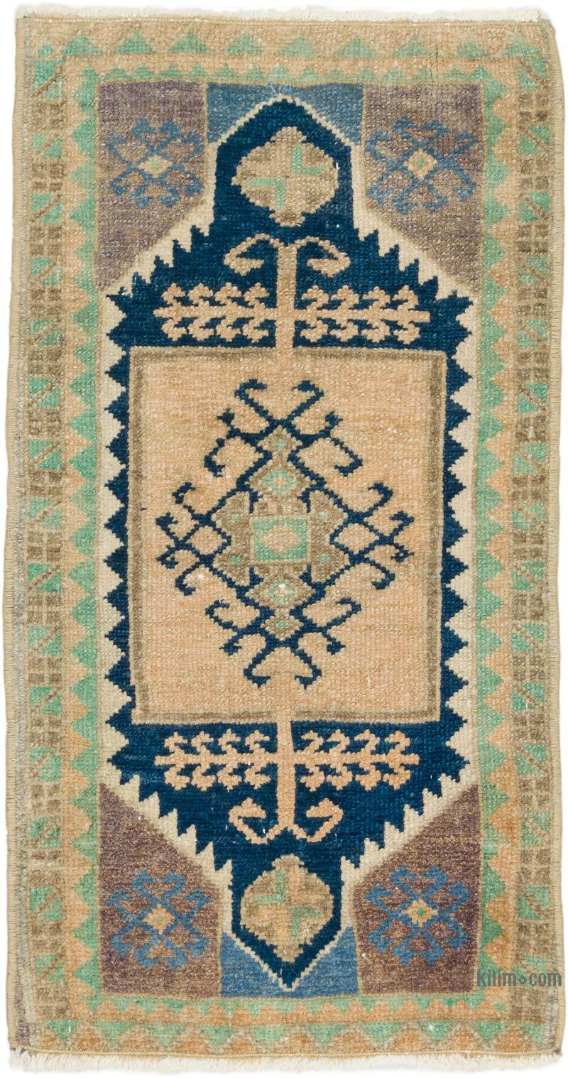 Alfombra Vintage Turca Anudada a Mano - 44 cm x 82 cm - K0076204