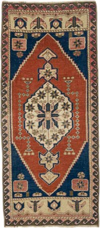 El Dokuma Vintage Halı - 54 cm x 120 cm