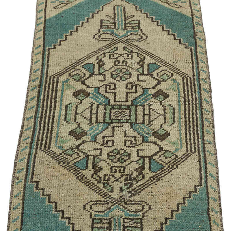 Vintage Turkish Hand-Knotted Rug - 1' 5" x 3' 5" (17" x 41") - K0076210