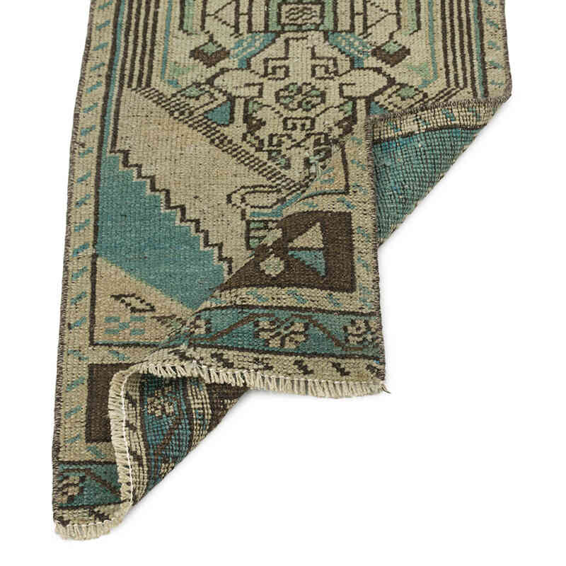 Vintage Turkish Hand-Knotted Rug - 1' 5" x 3' 5" (17" x 41") - K0076210