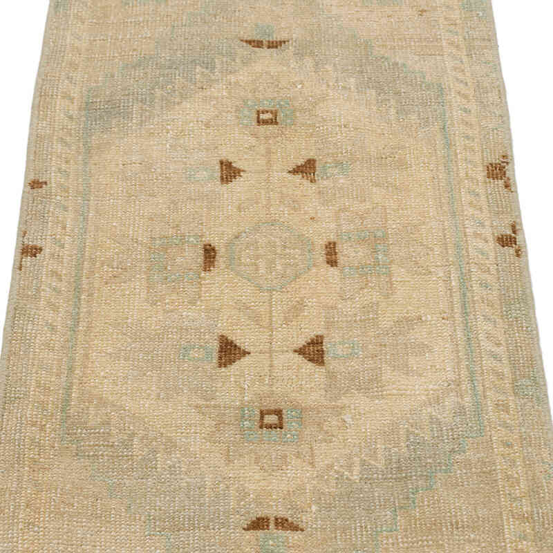 El Dokuma Vintage Halı - 41 cm x 106 cm - K0076211