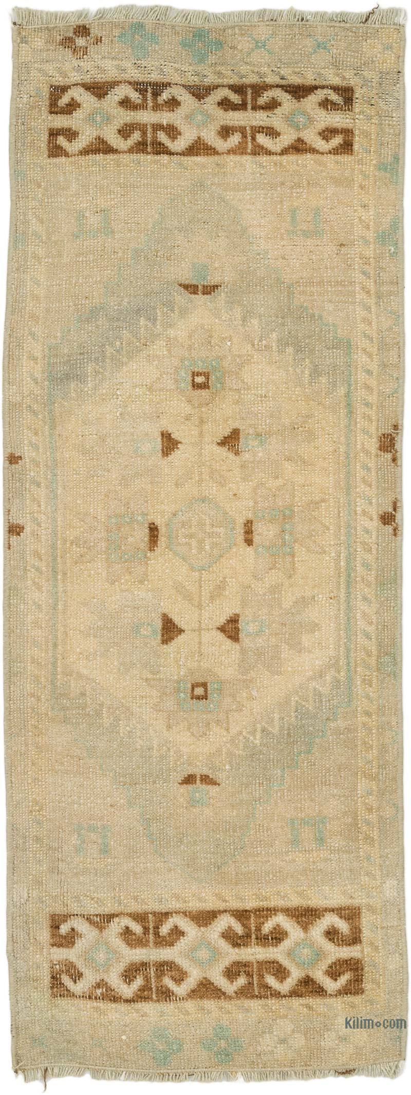 El Dokuma Vintage Halı - 41 cm x 106 cm - K0076211