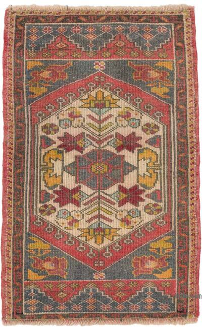 Alfombra Vintage Turca Anudada a Mano - 68 cm x 107 cm