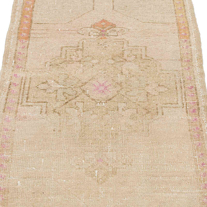 El Dokuma Vintage Halı - 52 cm x 98 cm - K0076218