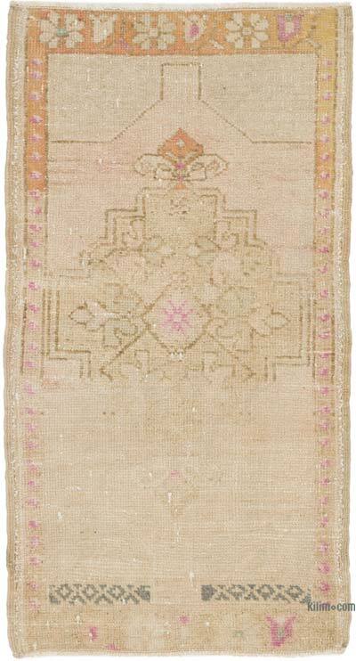 El Dokuma Vintage Halı - 52 cm x 98 cm