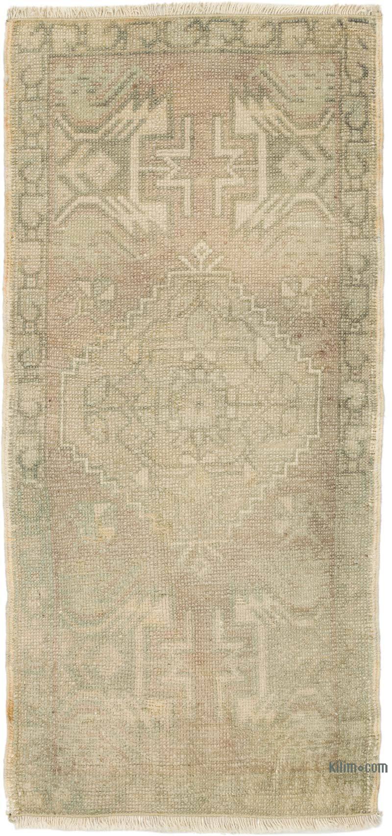 Alfombra Vintage Turca Anudada a Mano - 45 cm x 94 cm - K0076221