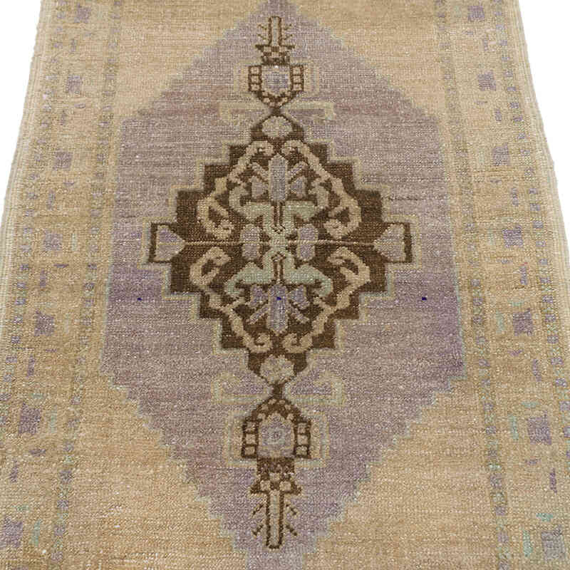 Alfombra Vintage Turca Anudada a Mano - 53 cm x 103 cm - K0076222