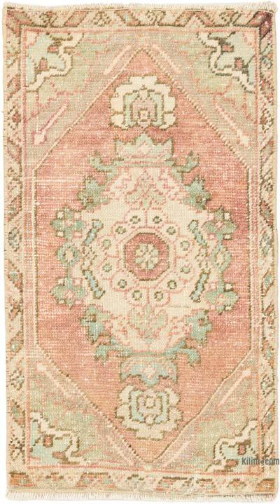 El Dokuma Vintage Halı - 49 cm x 88 cm