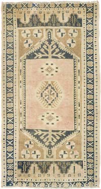 El Dokuma Vintage Halı - 55 cm x 103 cm