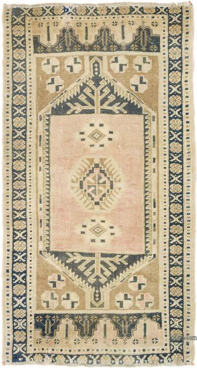Vintage Turkish Hand-Knotted Rug - 1' 10" x 3' 5" (22" x 41")