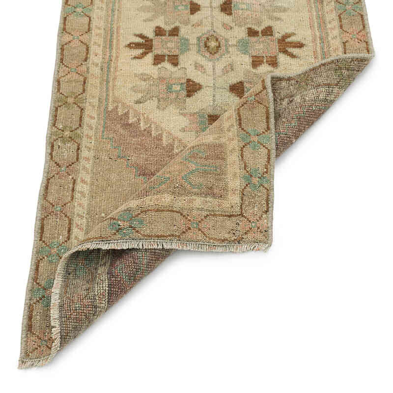 Alfombra Vintage Turca Anudada a Mano - 53 cm x 113 cm - K0076233