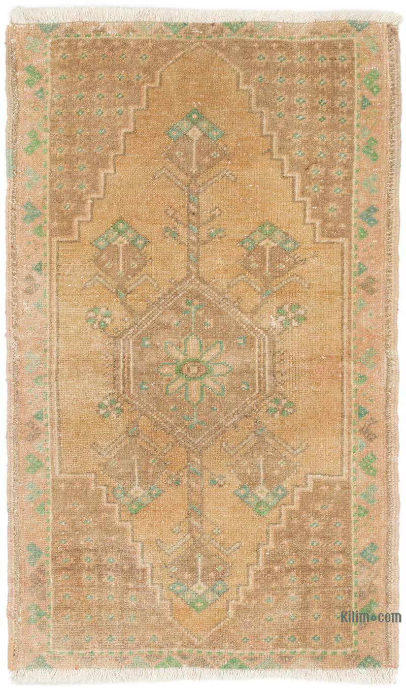 Alfombra Vintage Turca Anudada a Mano - 52 cm x 86 cm - K0076234