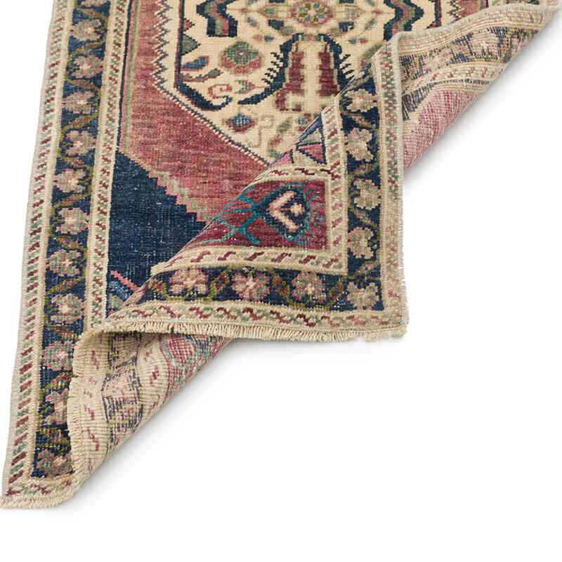 Alfombra Vintage Turca Anudada a Mano - 53 cm x 111 cm - K0076236