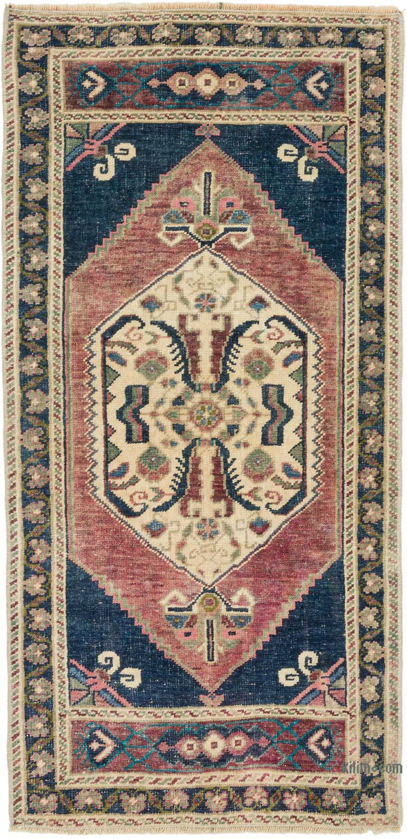 Alfombra Vintage Turca Anudada a Mano - 53 cm x 111 cm - K0076236