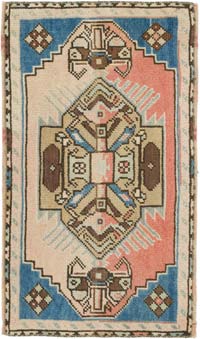 El Dokuma Vintage Halı - 47 cm x 84 cm