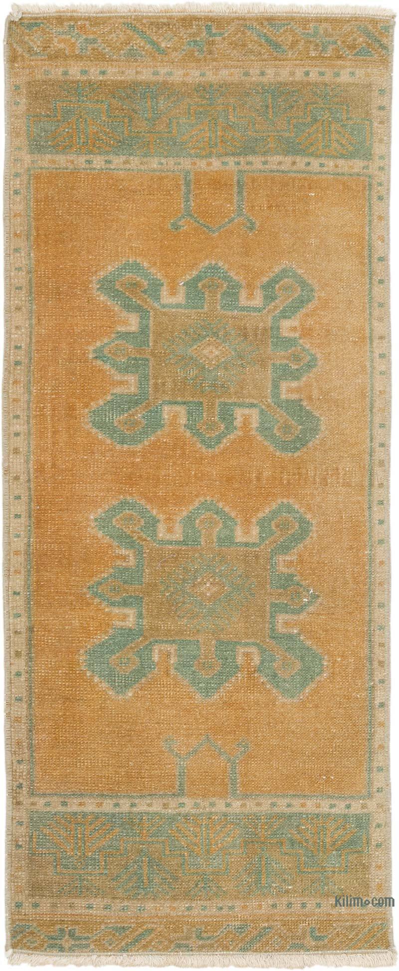 El Dokuma Vintage Halı - 39 cm x 95 cm - K0076240