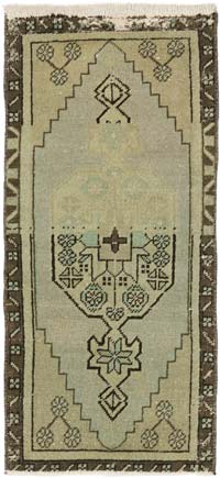 El Dokuma Vintage Halı - 44 cm x 95 cm