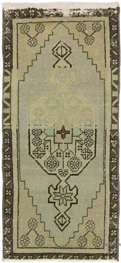Alfombra Vintage Turca Anudada a Mano - 44 cm x 95 cm