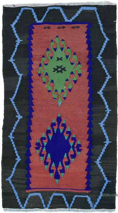 El Dokuma Vintage Halı - 53 cm x 93 cm