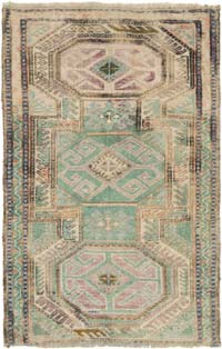 El Dokuma Vintage Halı - 56 cm x 86 cm