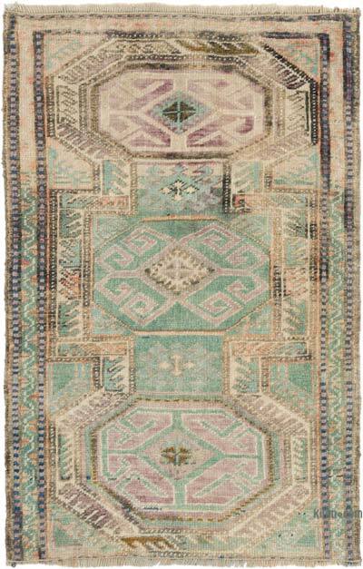 Alfombra Vintage Turca Anudada a Mano - 56 cm x 86 cm