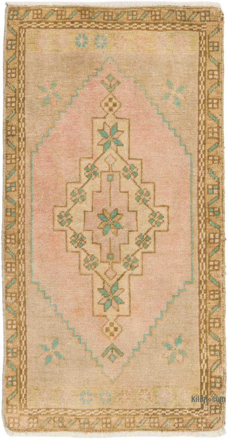 Vintage Turkish Hand-Knotted Rug - 1' 8" x 3' 3" (20" x 39") - K0076246