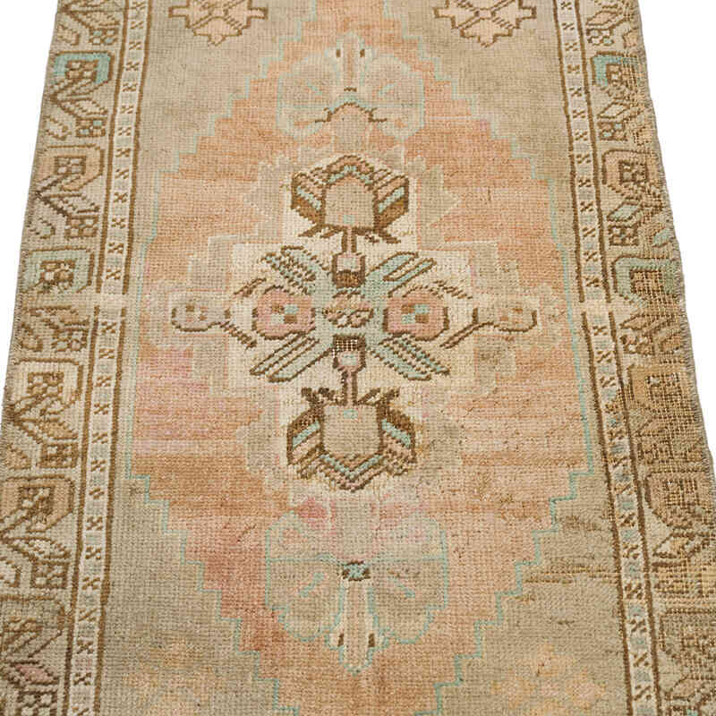 Alfombra Vintage Turca Anudada a Mano - 45 cm x 99 cm - K0076250