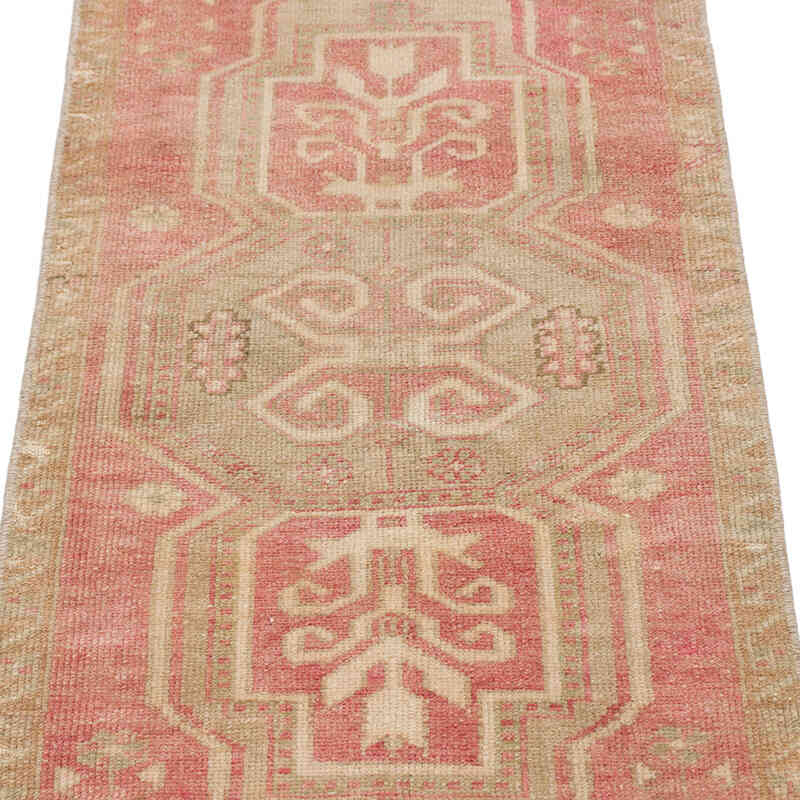 El Dokuma Vintage Halı - 47 cm x 85 cm - K0076252