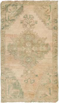 Vintage Turkish Hand-Knotted Rug - 1' 7