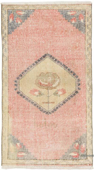 El Dokuma Vintage Halı - 64 cm x 112 cm