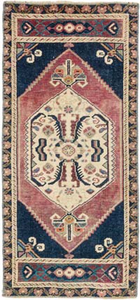 El Dokuma Vintage Halı - 50 cm x 109 cm