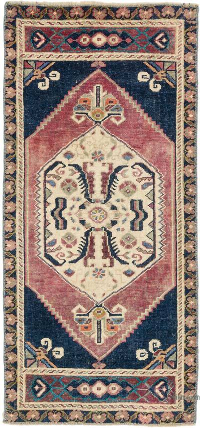 Alfombra Vintage Turca Anudada a Mano - 50 cm x 109 cm