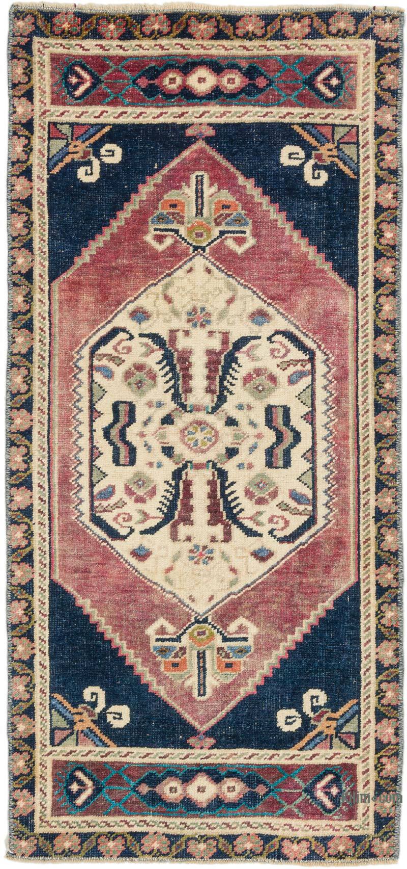Alfombra Vintage Turca Anudada a Mano - 50 cm x 109 cm - K0076259