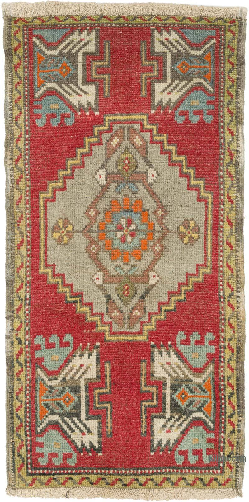 Vintage Turkish Hand-Knotted Rug - 1' 9" x 3' 5" (21" x 41") - K0076264