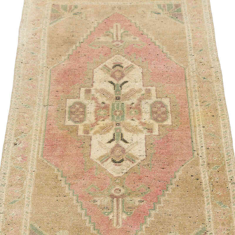 Vintage Turkish Hand-Knotted Rug - 1' 8" x 3' 4" (20" x 40") - K0076266