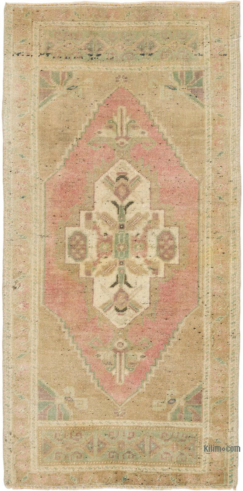 Vintage Turkish Hand-Knotted Rug - 1' 8" x 3' 4" (20" x 40") - K0076266