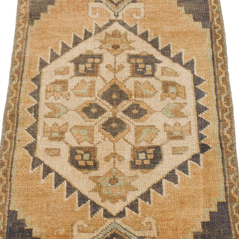 Alfombra Vintage Turca Anudada a Mano - 36 cm x 113 cm - K0076267