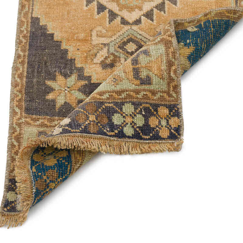 Alfombra Vintage Turca Anudada a Mano - 36 cm x 113 cm - K0076267