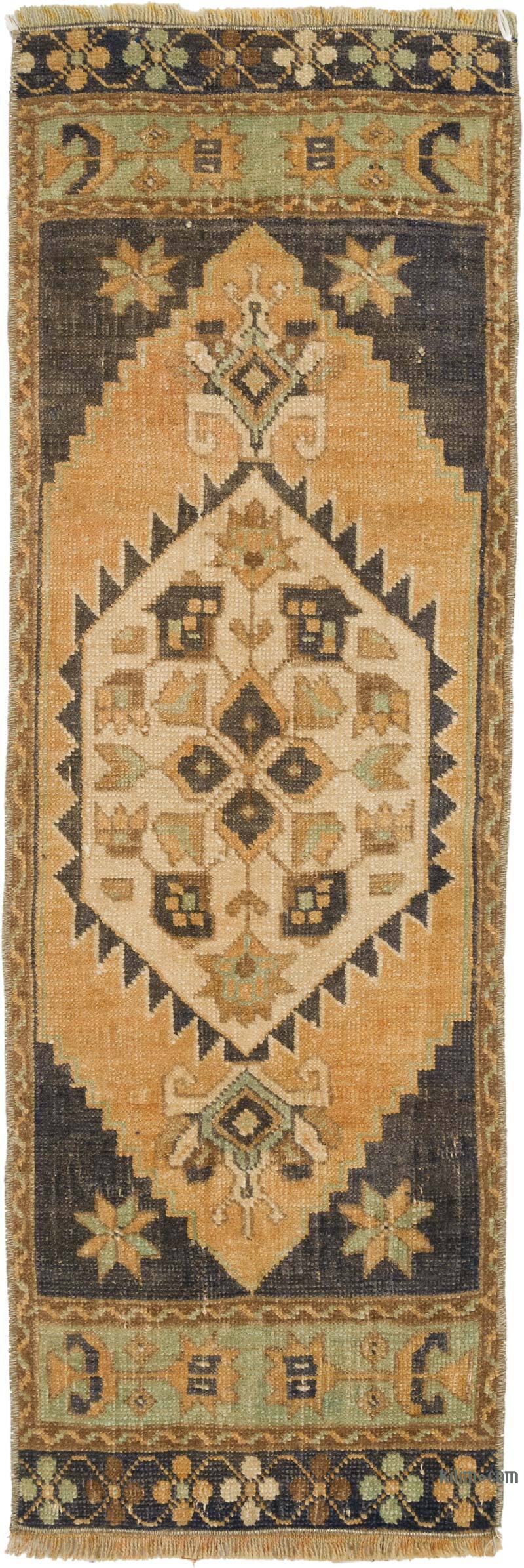 Alfombra Vintage Turca Anudada a Mano - 36 cm x 113 cm - K0076267