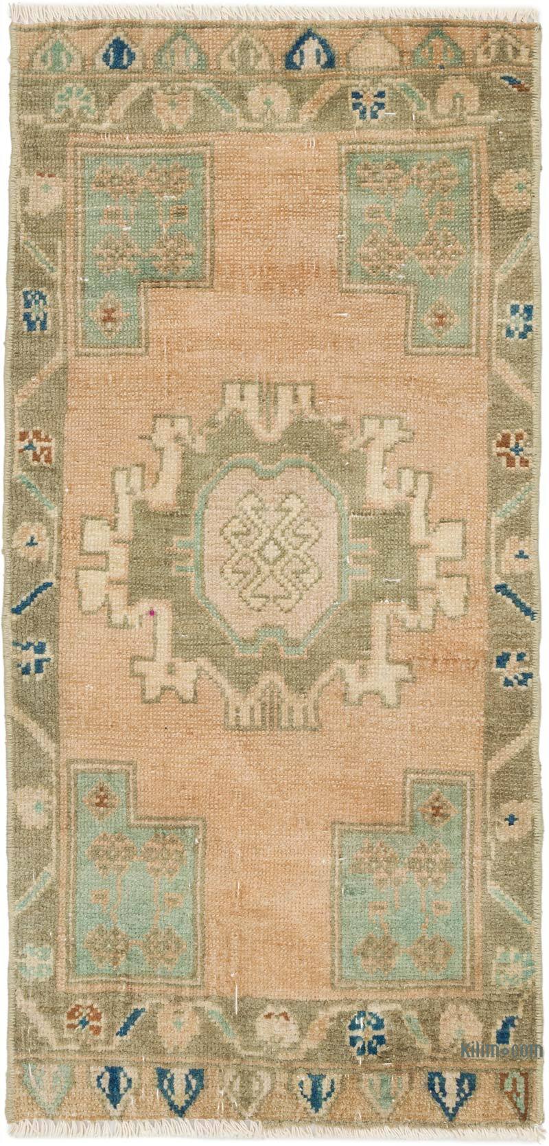Alfombra Vintage Turca Anudada a Mano - 48 cm x 98 cm - K0076268
