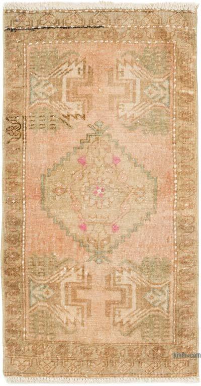 Alfombra Vintage Turca Anudada a Mano - 48 cm x 90 cm