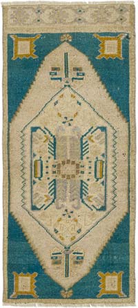 El Dokuma Vintage Halı - 41 cm x 93 cm