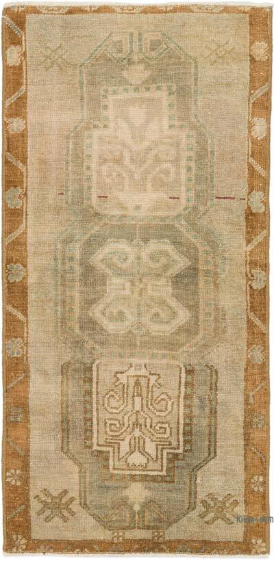 El Dokuma Vintage Halı - 43 cm x 90 cm