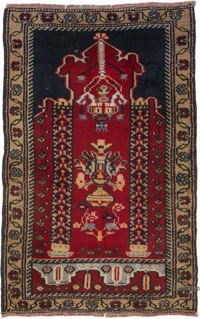 Alfombra Vintage Turca Anudada a Mano - 68 cm x 106 cm