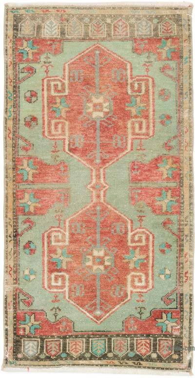 Vintage Turkish Hand-Knotted Rug - 53 cm x 100 cm