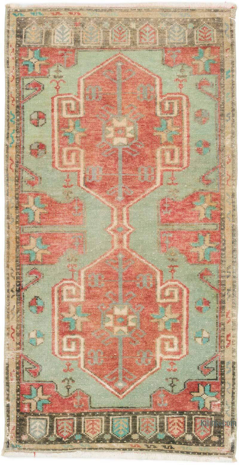 Alfombra Vintage Turca Anudada a Mano - 53 cm x 100 cm - K0076277