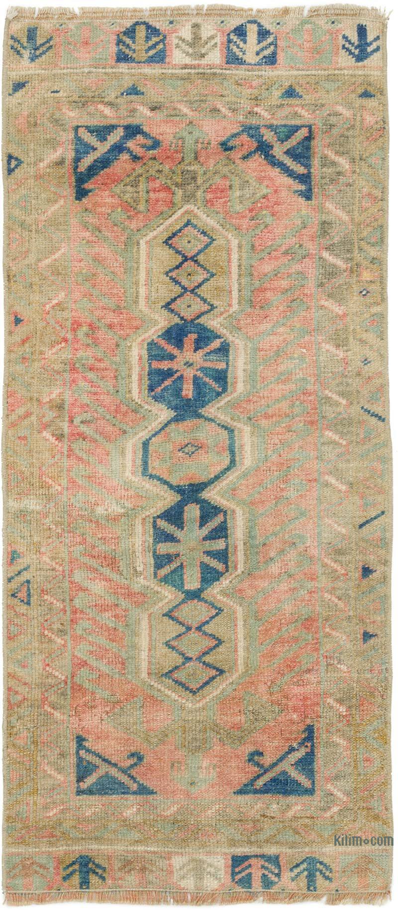 Alfombra Vintage Turca Anudada a Mano - 50 cm x 110 cm - K0076280